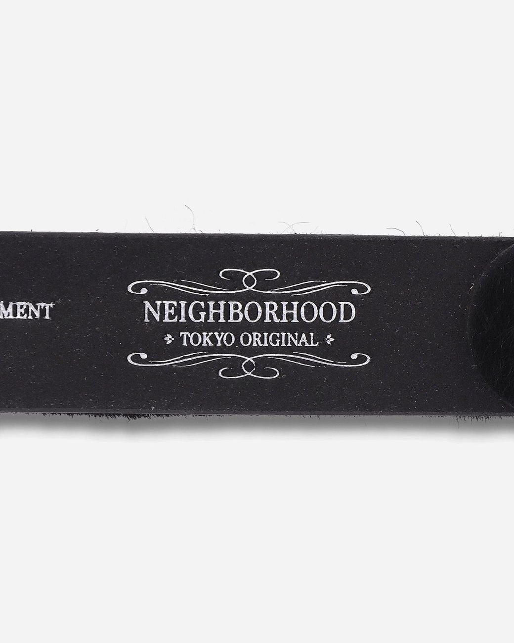 Neighborhood White Hair-on Leather Belt for men