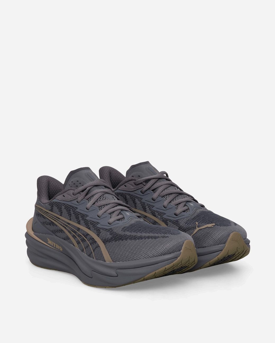 PUMA Gray Deviate Nitro 4 Sneakers Slate Sky Moody for men