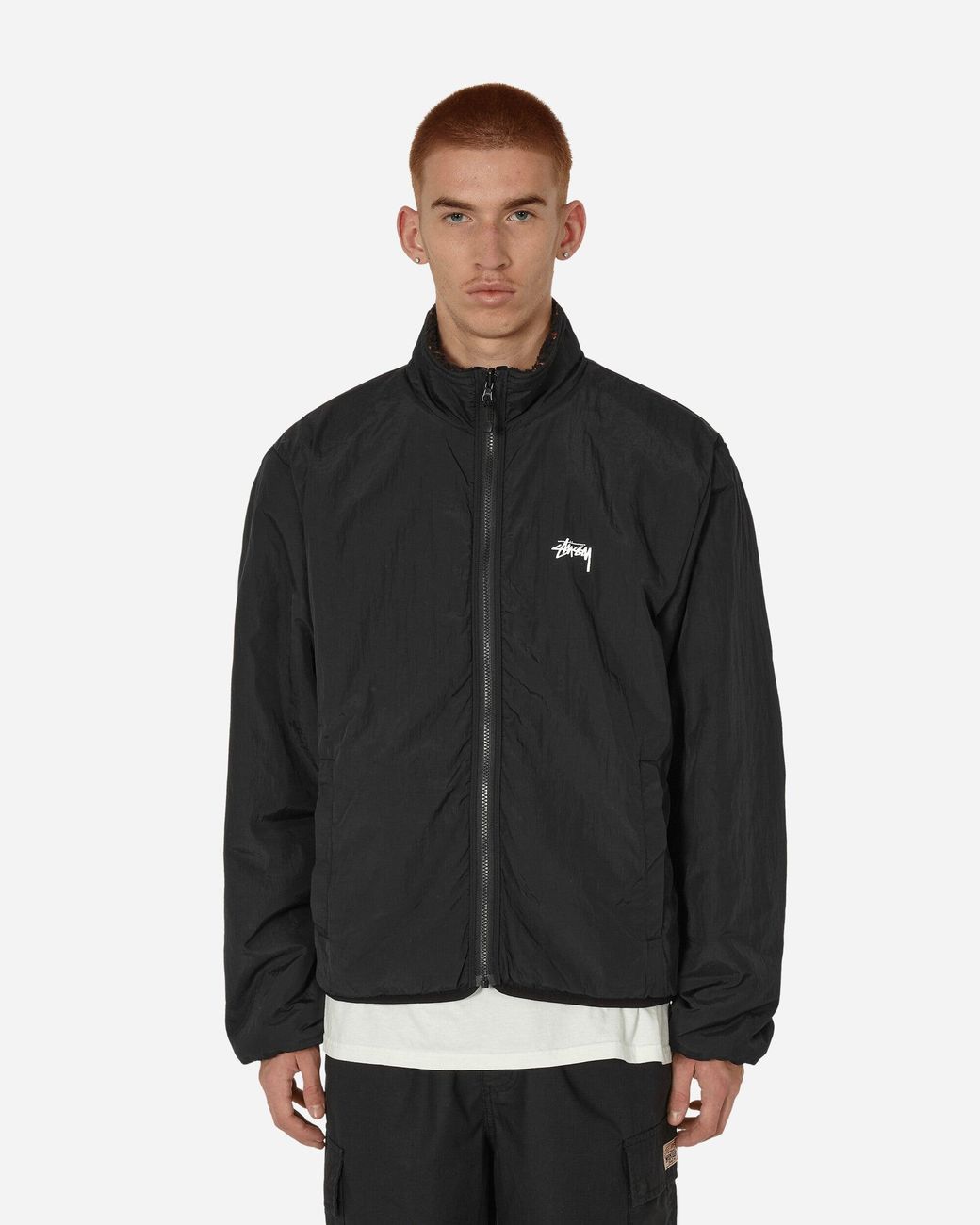 Stussy Sherpa Reversible Jacket Lava in Red for Men | Lyst