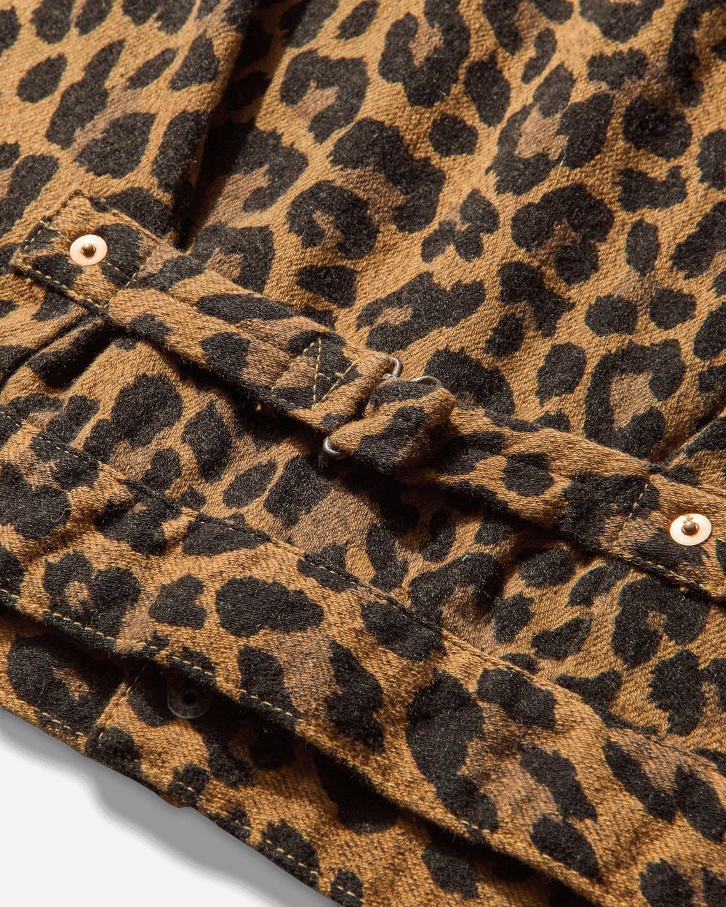 Kapital Brown Men S Twill Aging-wool Leopard 1st Jacket for men