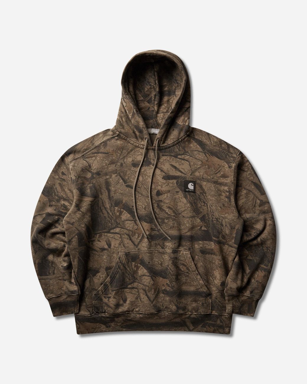 Carhartt Brown Hooded Feather Tree Sweatshirt Khaki Shungite (Garment Dyed) for men