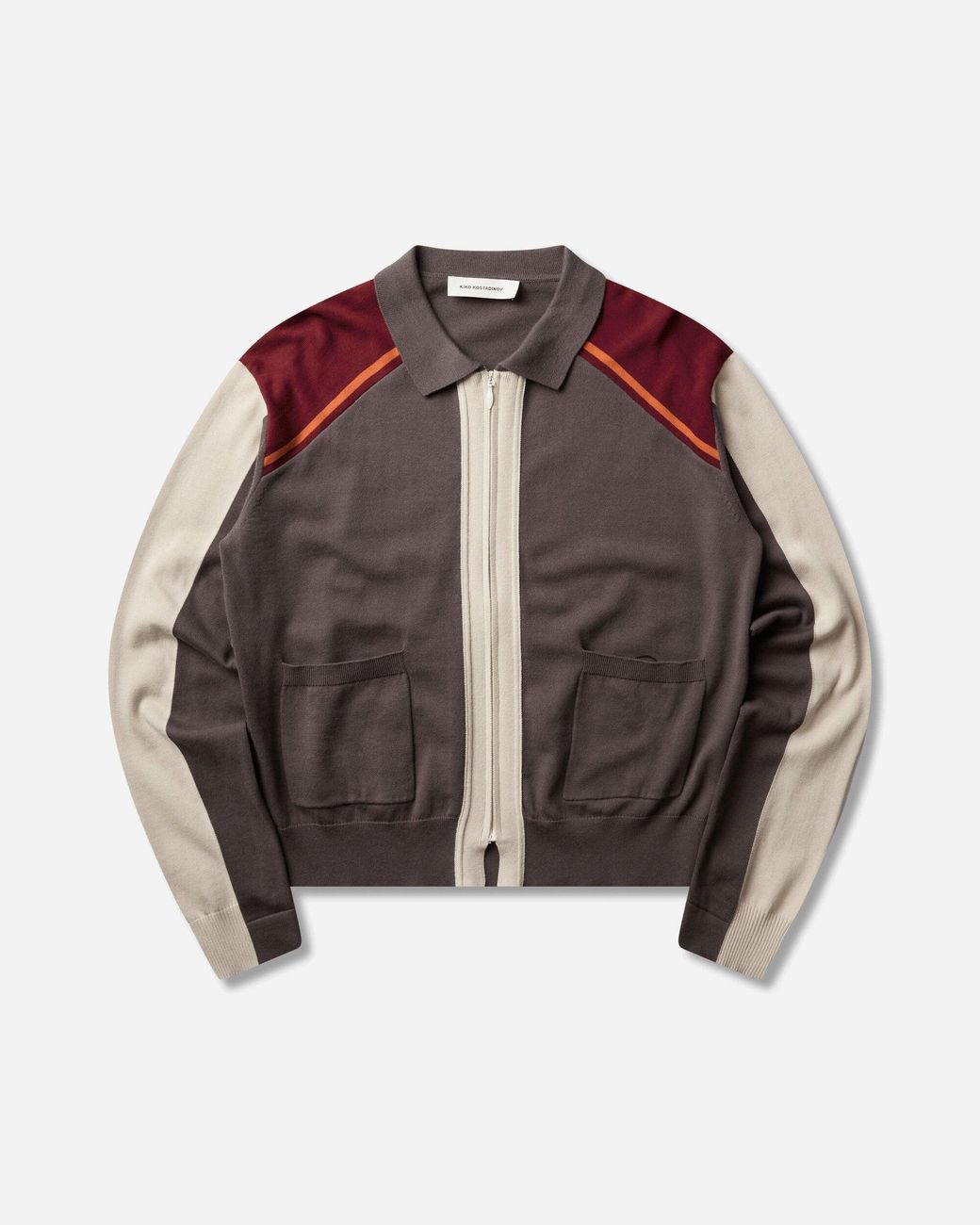 Kiko Kostadinov Brown Men S Munno Knit Cardigan Slate for men