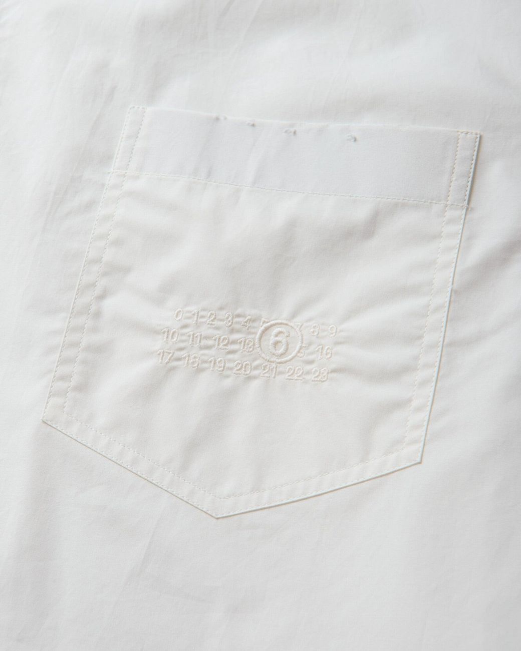MM6 by Maison Margiela White Men S Cotton Poplin Shirt Off for men