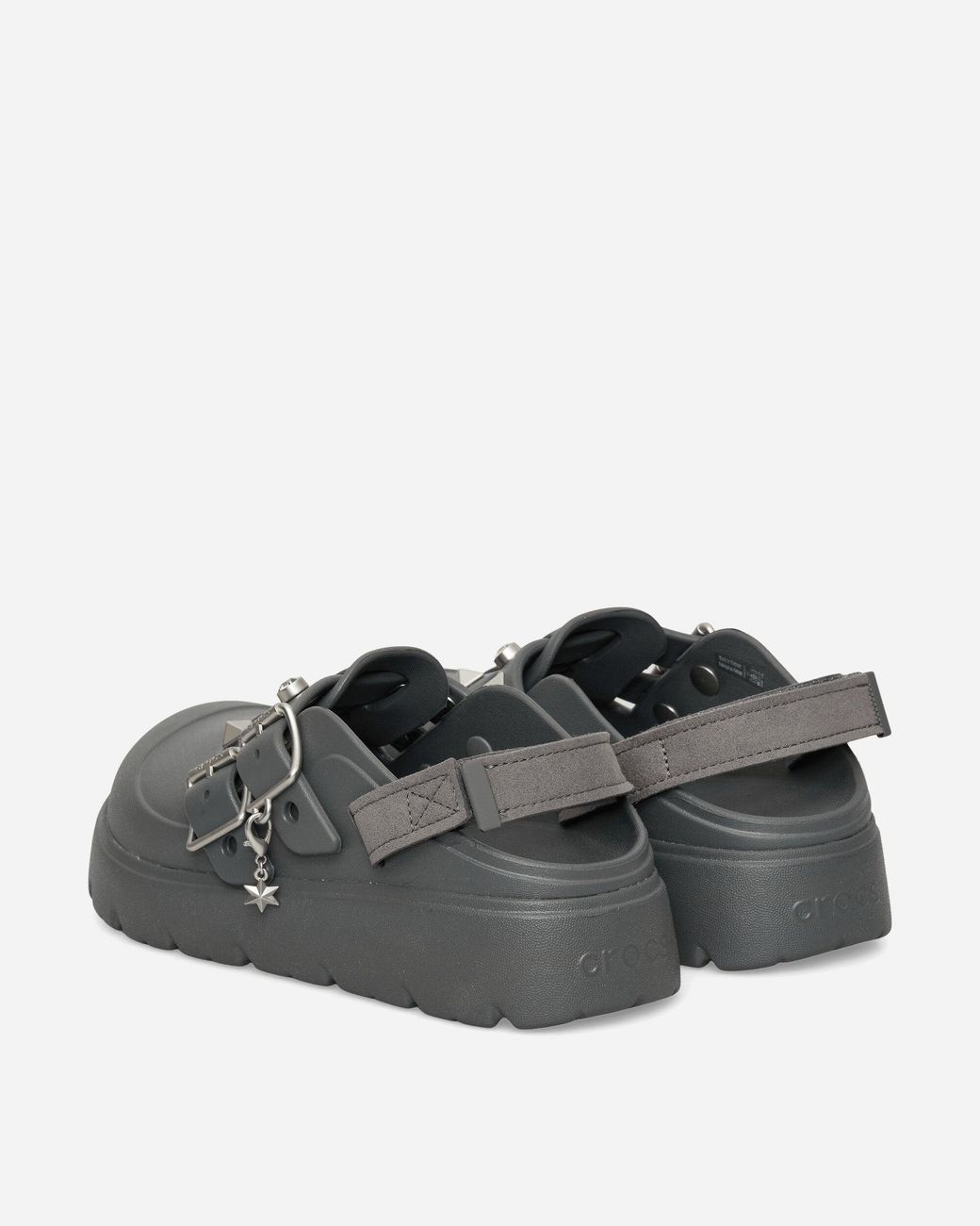 CROCSTM Gray Women S Loaferette Star Studded Clogs Carbon