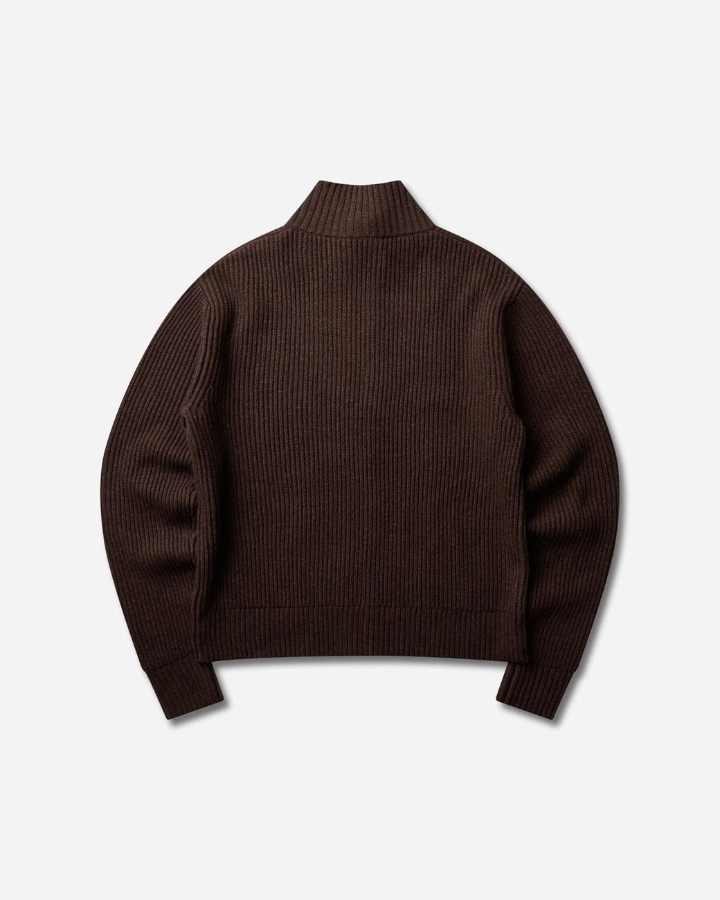BERNER KUHL Brown Shrunk Full Zip Sweater Drained Bistre for men