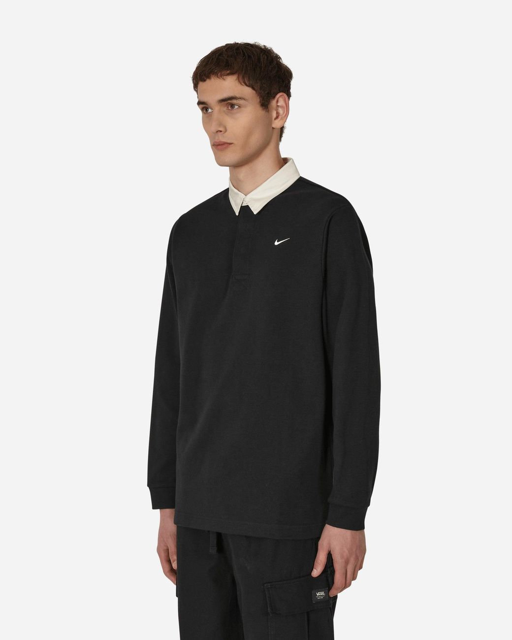 nike men's sportswear swoosh rugby long sleeve shirt