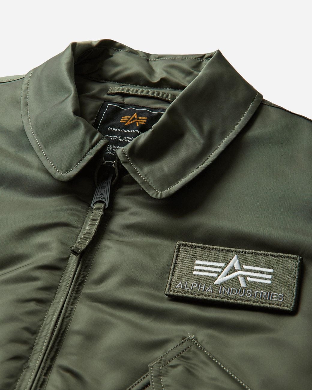 No Problemo Green Alpha Industries Ancient Findings Cwu-45 Heritage Bomber Jacket Iron for men