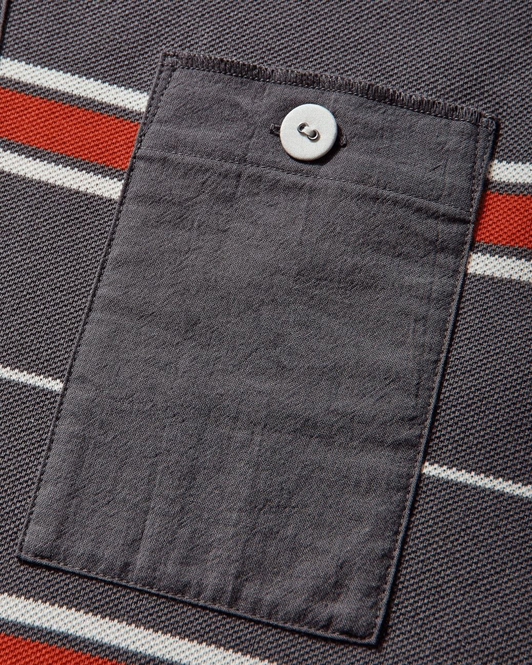 Undercover Gray S Striped Polo Shirt Border for men