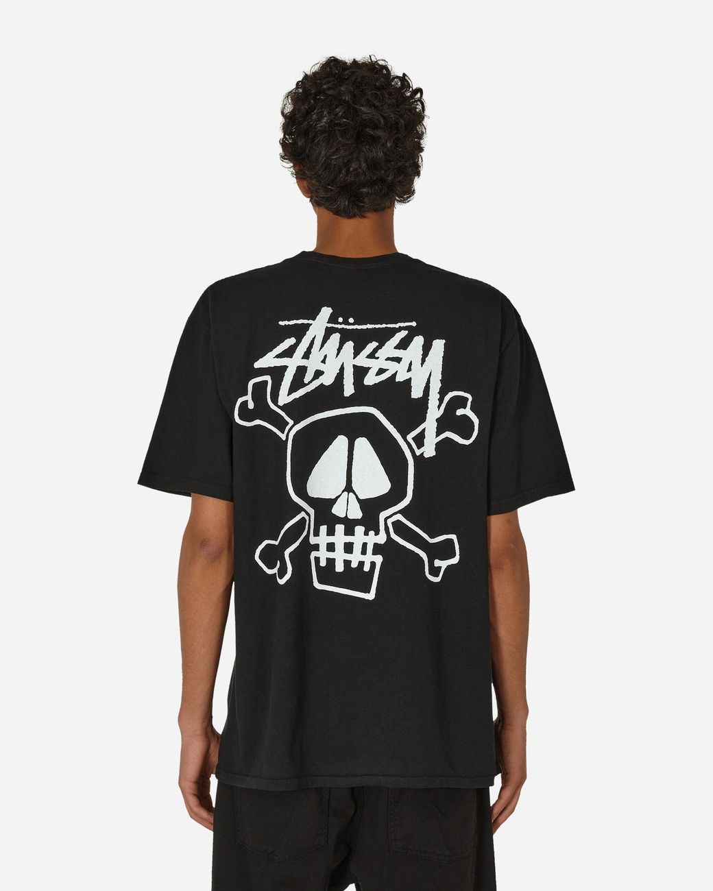 【Stussy】★Stussy Skull & Bones Pigment Dyed T-Shirt Black stussy-Black-Skull-And-Bones-