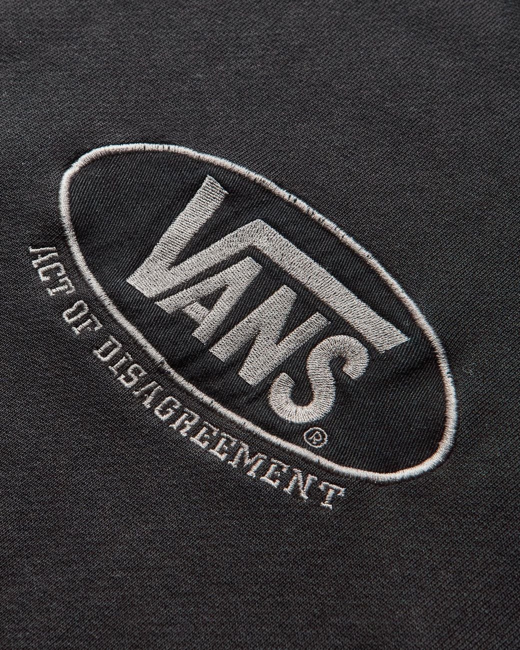 Vans Black Act Of Disagreement Oval Logo Hoodie Washed for men