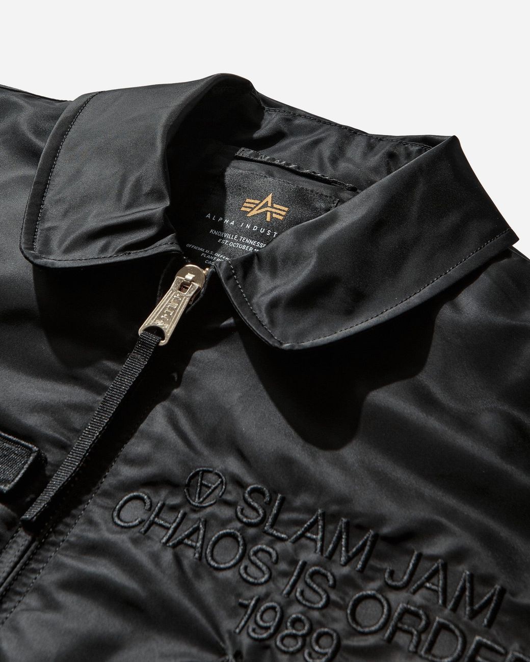 Alpha Industries Black Slam Jam Cwu-45 Heritage Bomber Jacket for men