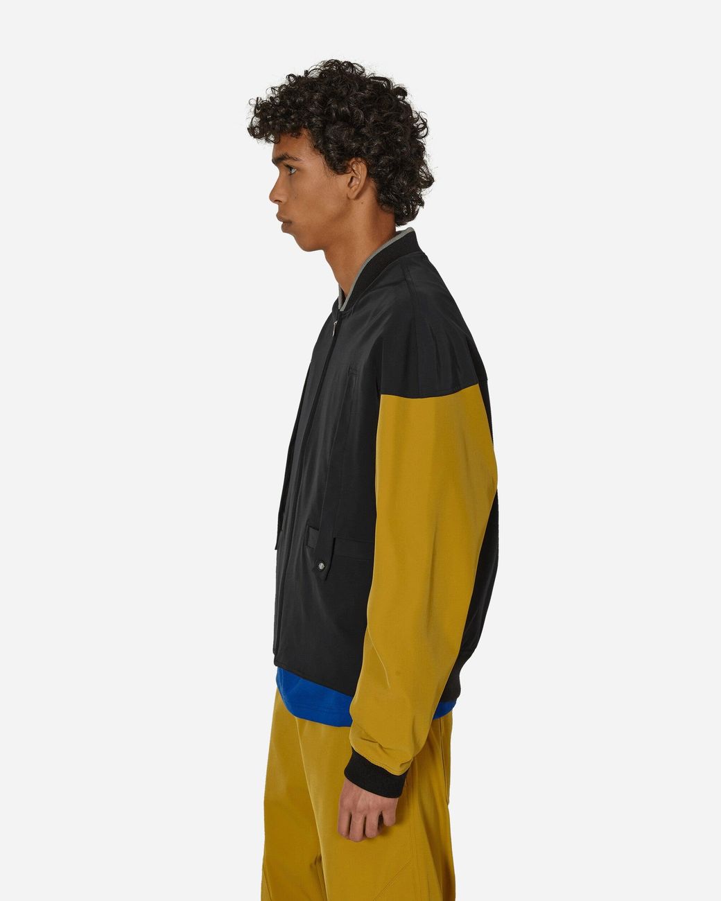 Asics Novalis Liatrisory Bomber Jacket Obsidian Black Medallion Yellow in Blue for Men Lyst UK