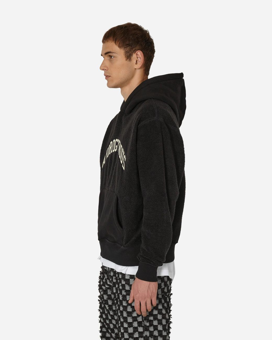 Pleasures Black Androgynous Hooded Sweatshirt for men