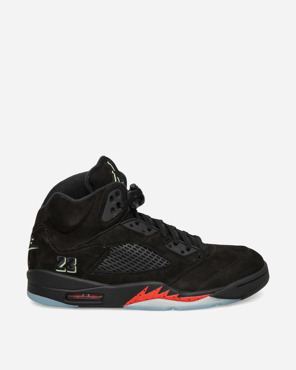 Nike Black Air Jordan 5 Halloween Sneakers / Picante Red for men