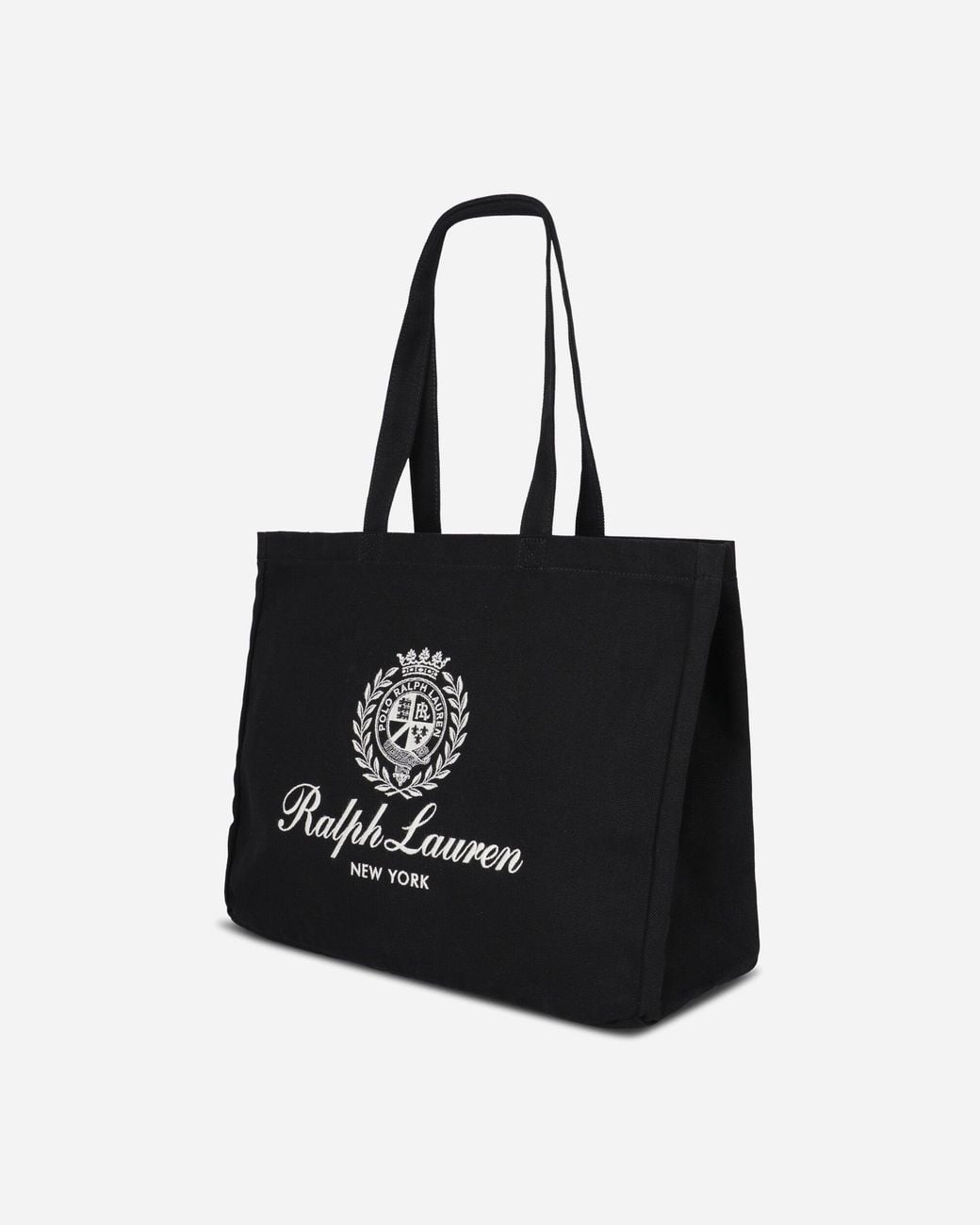 Polo Ralph Lauren Black Crest-embroidered Canvas Tote Bag for men