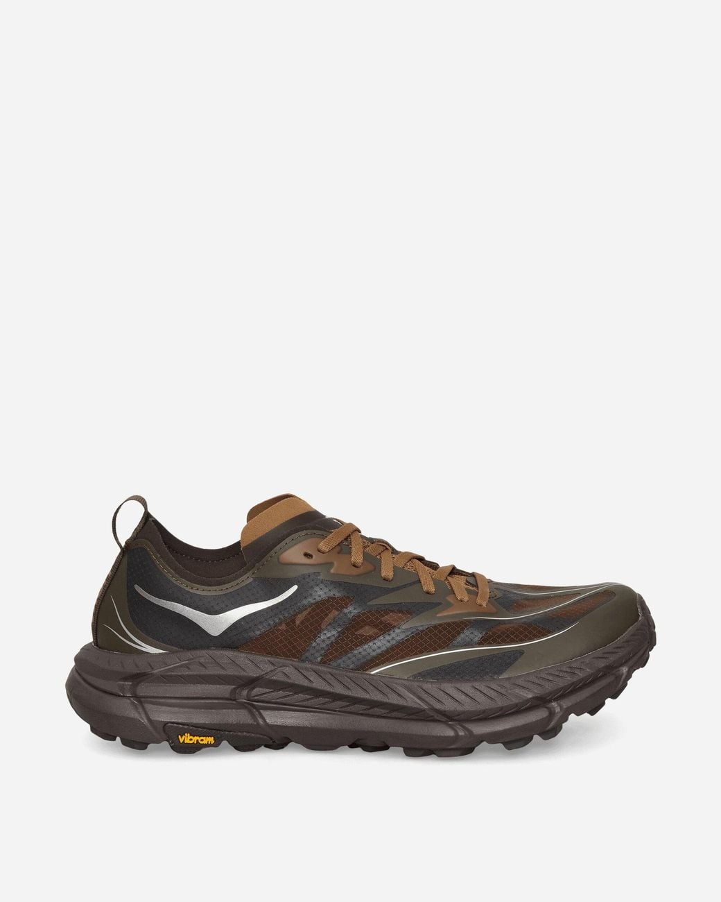 Hoka One One Brown Mafate Speed 4 Lite Sneakers Tree Bark / Cast Iron for men