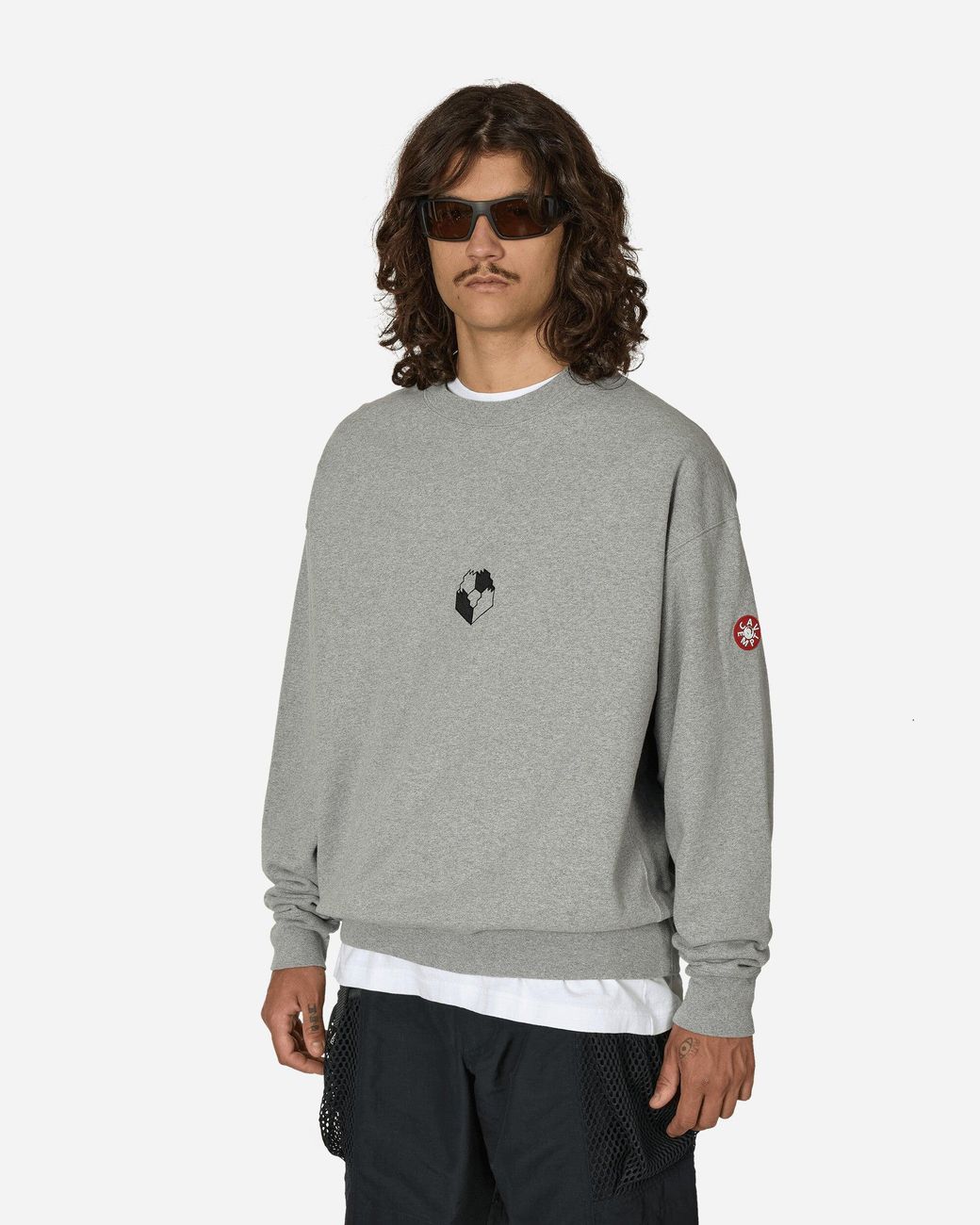 C.E CAVEMPT シーイー ZIG-PATCH CREW NECK L Cav Empt Zig Model Crewneck Sweatshirt in Grey for Men | Lyst UK
