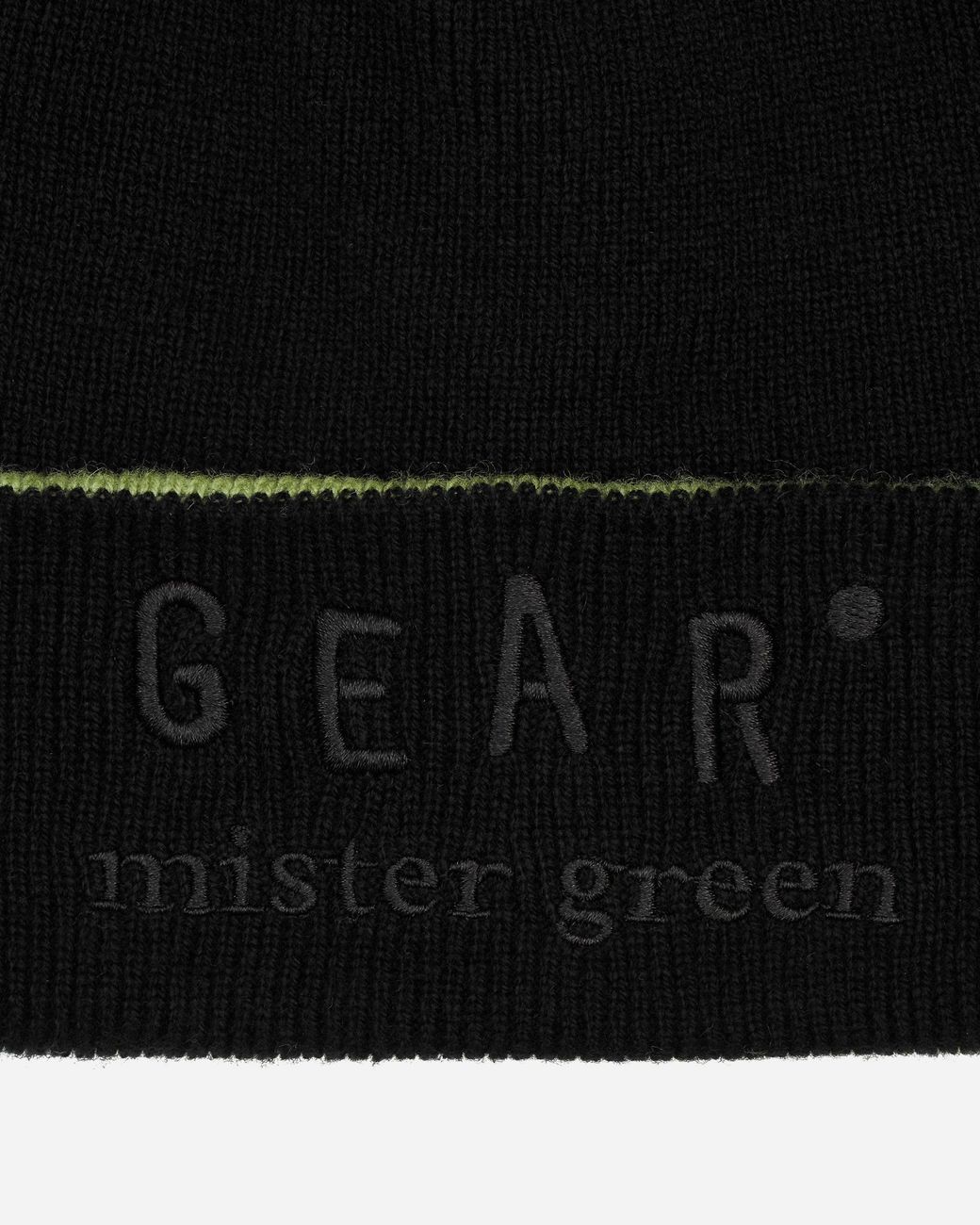 Mister Green Black Cashmere Gear Beanie for men