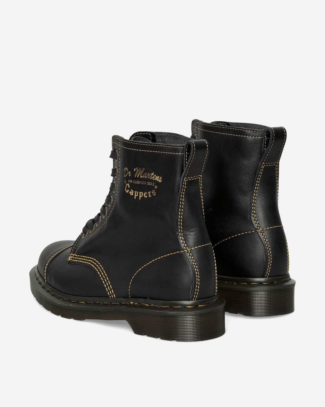 Dr. Martens Black 1460 Cappers Classic Calf Leather Lace Up Boots for men