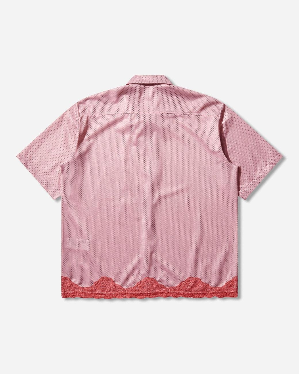Aries Pink Gothic Lace Airtex Hawaiian Shirt for men