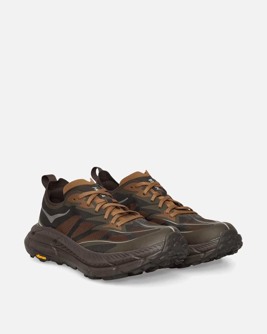 Hoka One One Brown Mafate Speed 4 Lite Sneakers Tree Bark / Cast Iron for men
