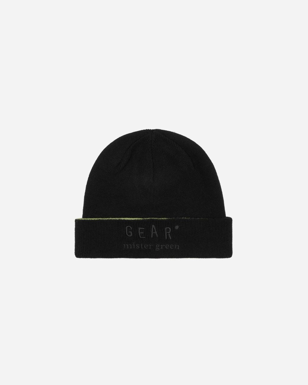 Mister Green Black Cashmere Gear Beanie for men