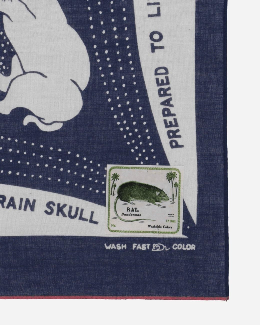 Kapital Blue Fastcolor Selvedge Bandana (Rainskull No No Cry) for men