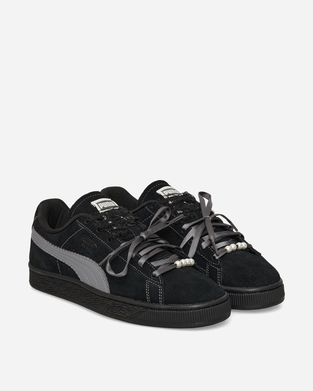 PUMA Black Women S Suede Bloom Sneakers / Slate Sky