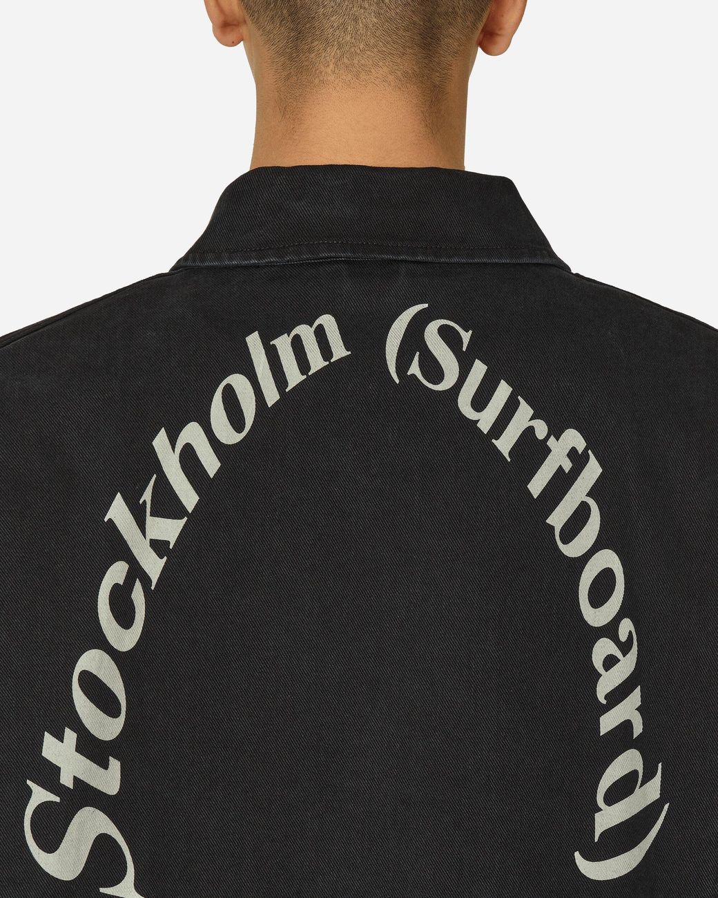 Stockholm Surfboard Club Logo Work Jacket in Black for Men Stockholm Surfboard Club Logo Work Jacket in Black for Men