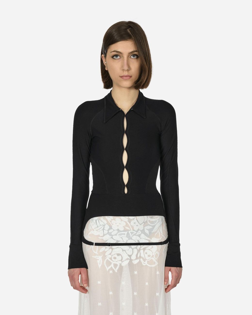 Toile Studios Black Backless Jersey Shirt