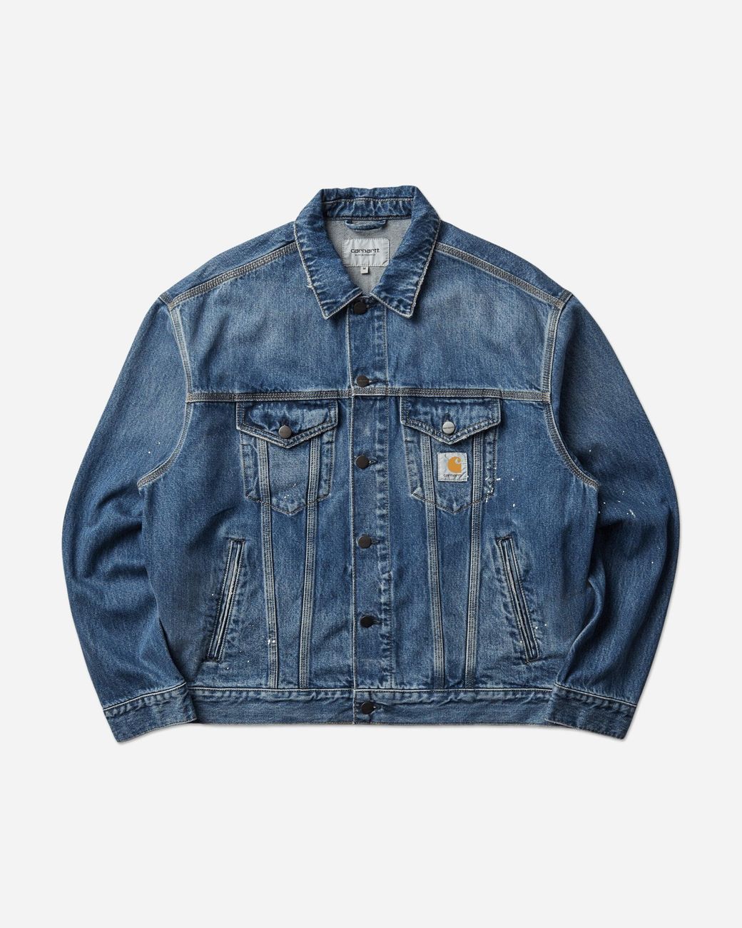 Carhartt Blue Helston Jacket (Destroy Wash) for men