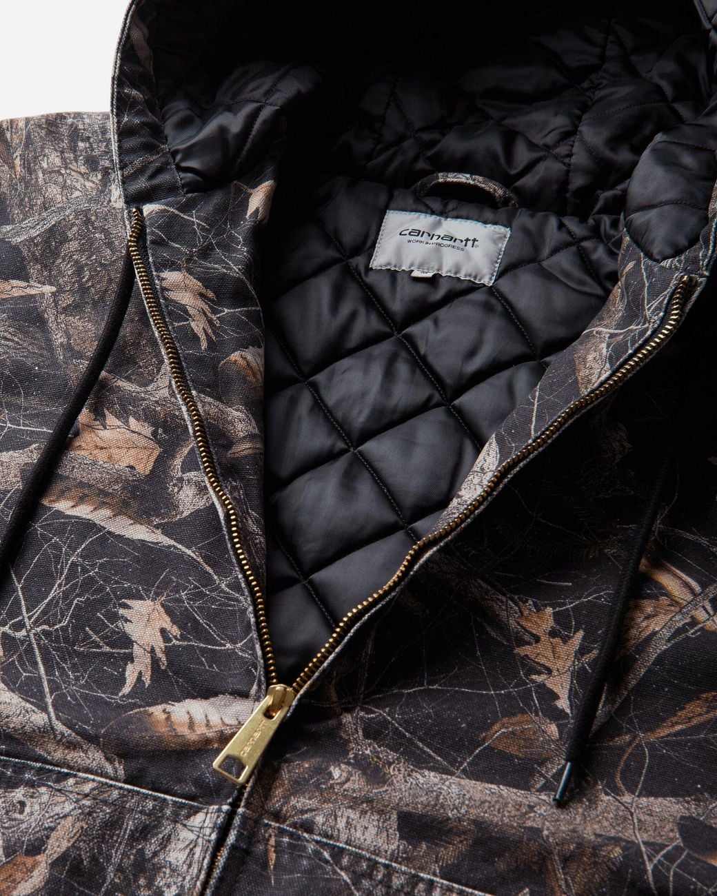 Carhartt Black S Og Active Jacket Camo Feather Tree (Heavy Stone Wash) for men