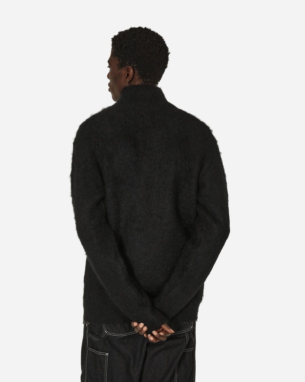 Needles Zipped Mohair Cardigan in Black for Men | Lyst