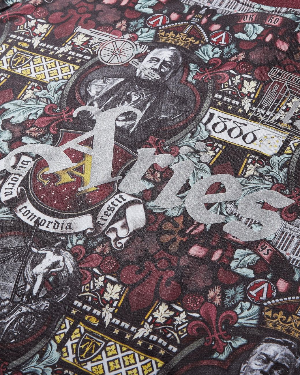Aries Arsenal Stained Glass Poly Longsleeve T-Shirt in Grey for