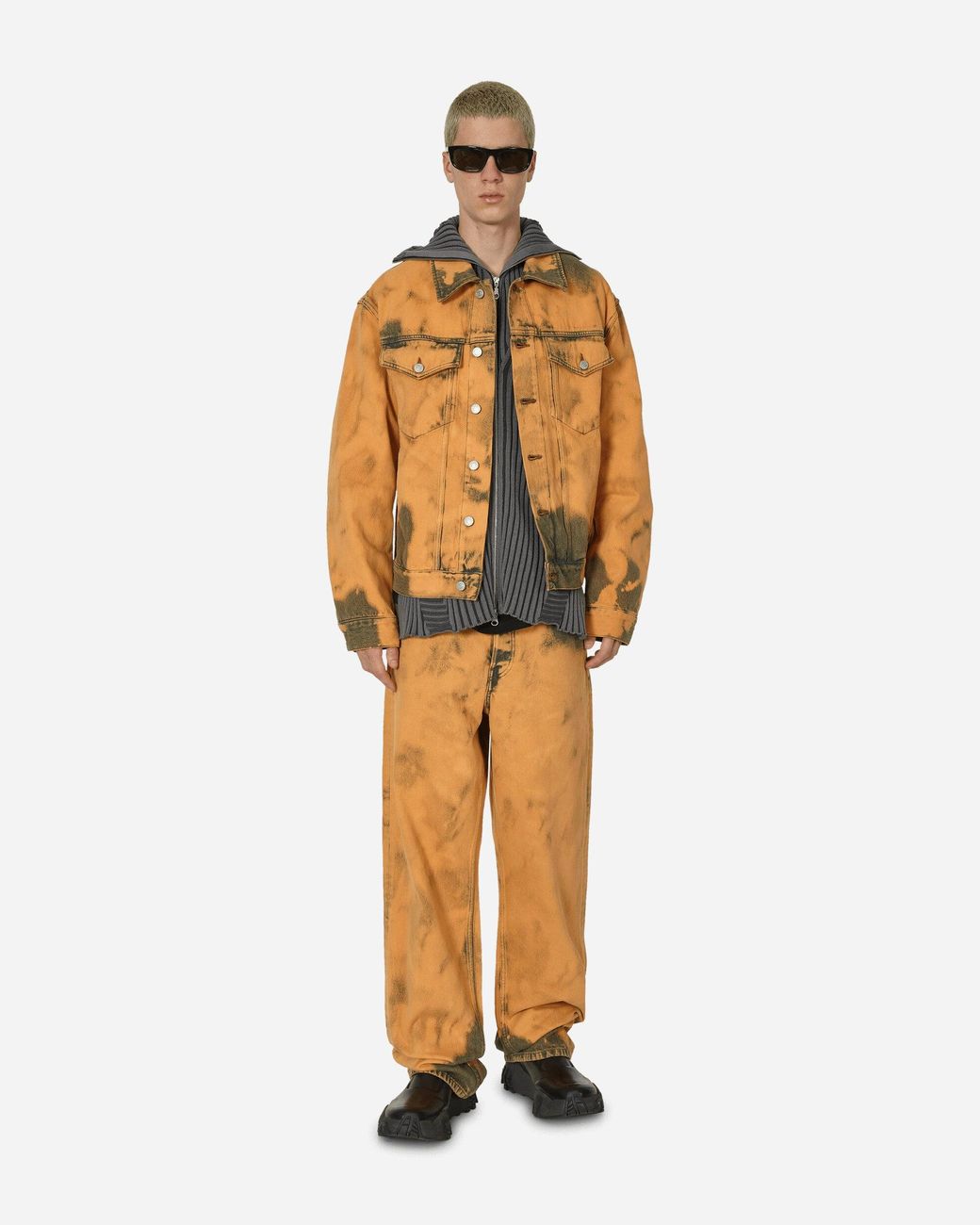ジャケット・アウター Dries Van Noten FW14 Zipper Tie Dye dries-van-noten-Beige-Loose-
