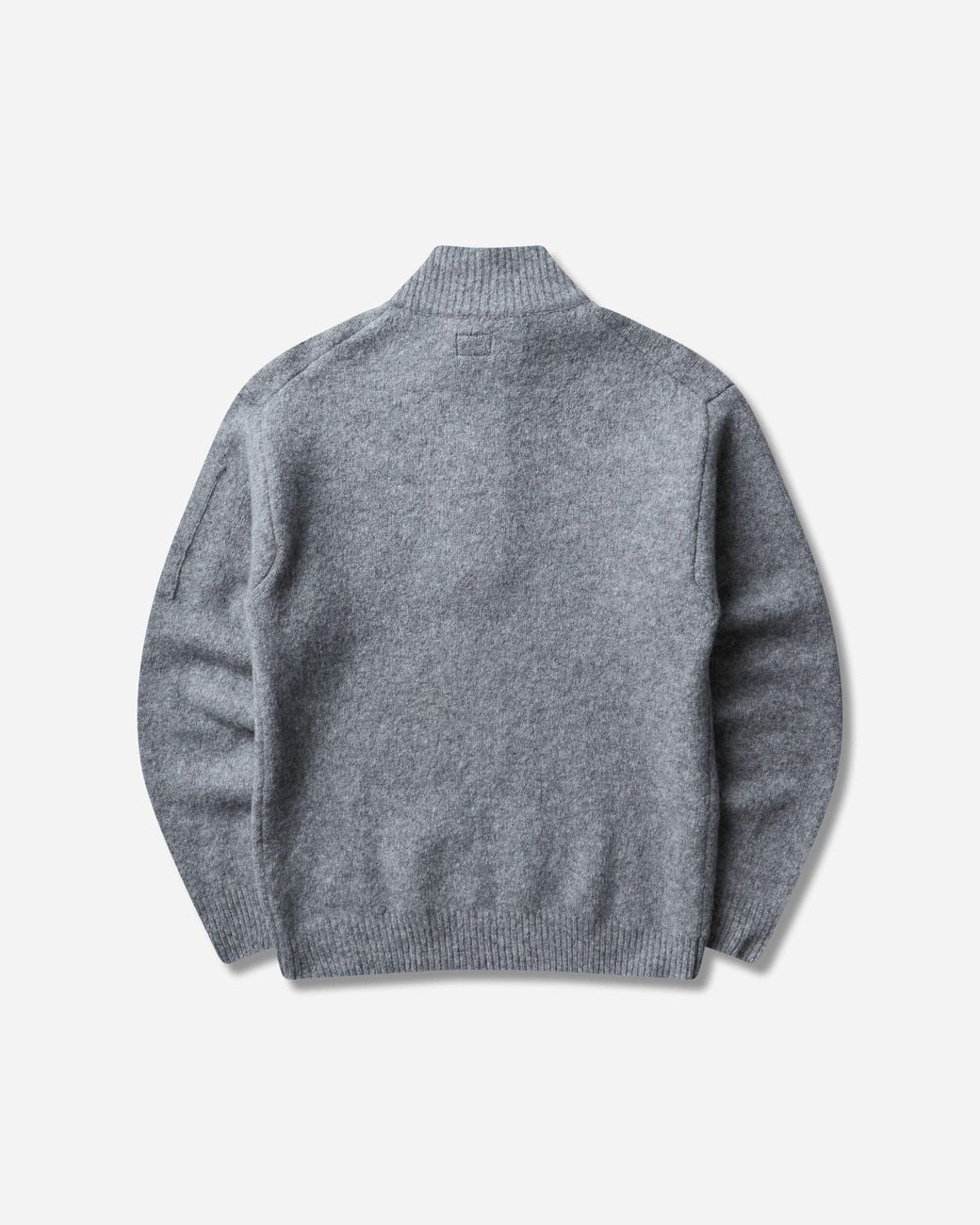C P Company Gray Men S Wool Lens Half Zip Sweater Rock Melange for men
