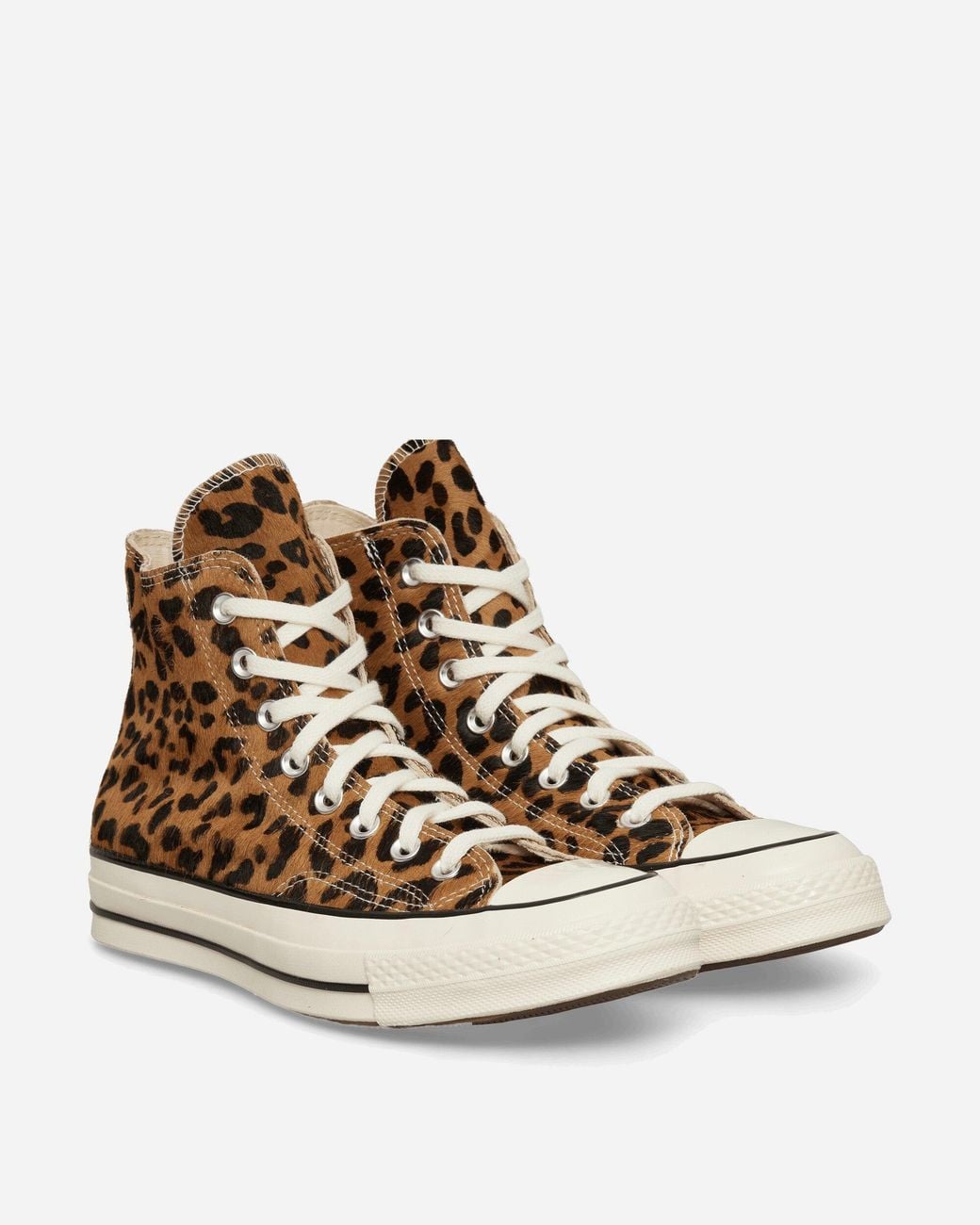 Converse Brown Chuck 70 Leopard Pony Hair Sneakers Natural Ivory for men