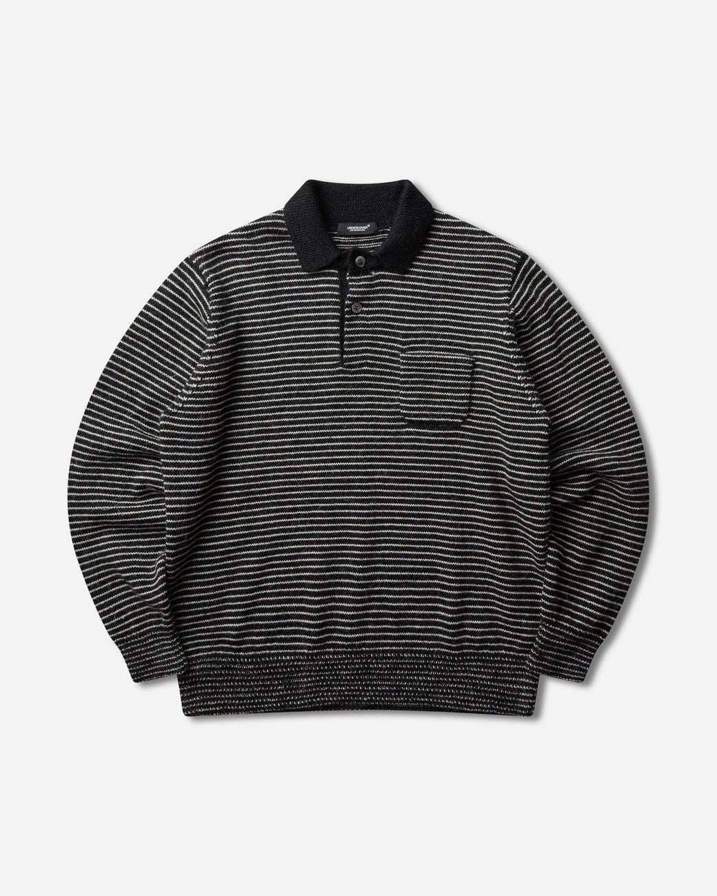Undercover Gray S Wool Polo Sweater for men