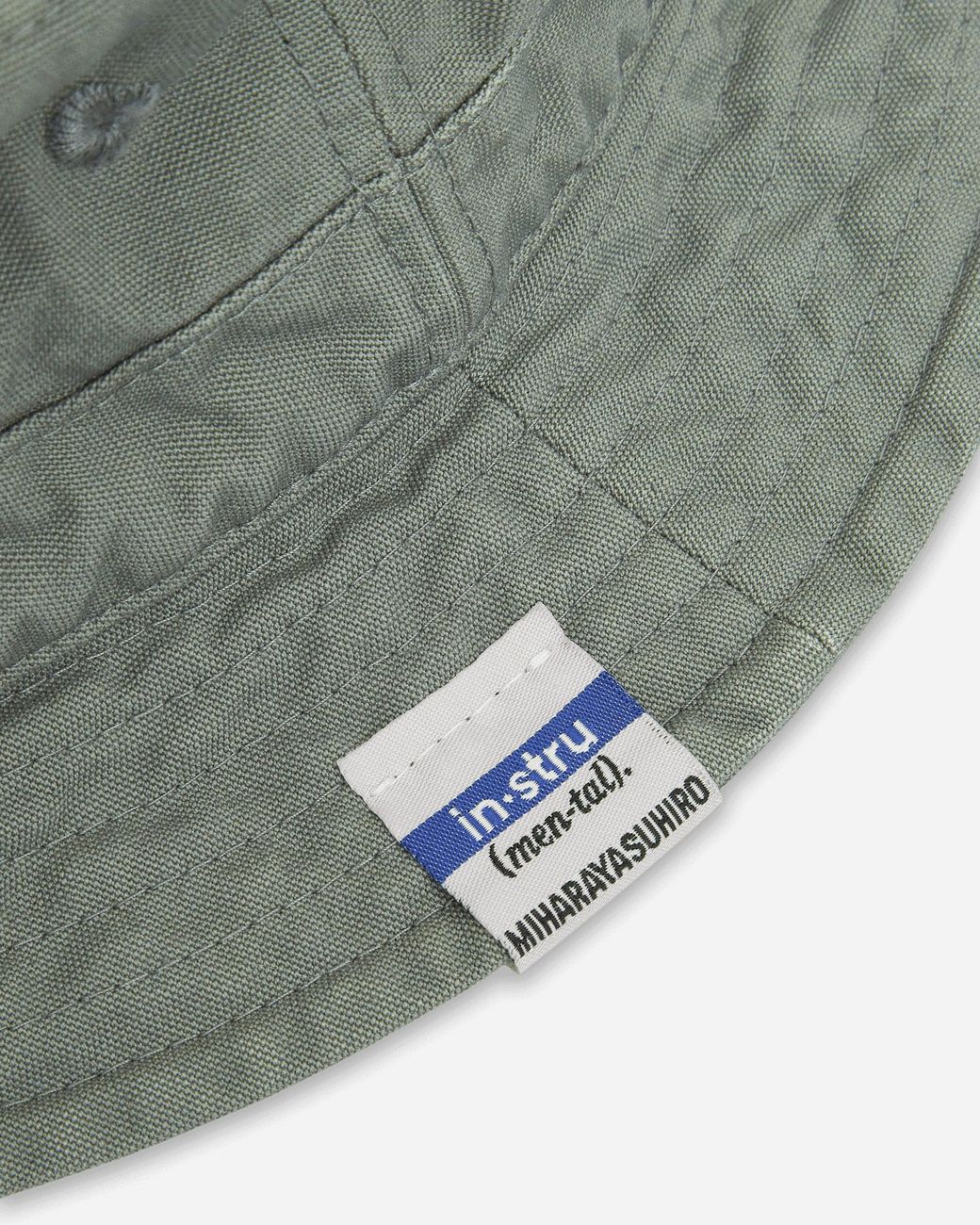 in・stru(men-tal) Green Cotton Bucket Hat for men