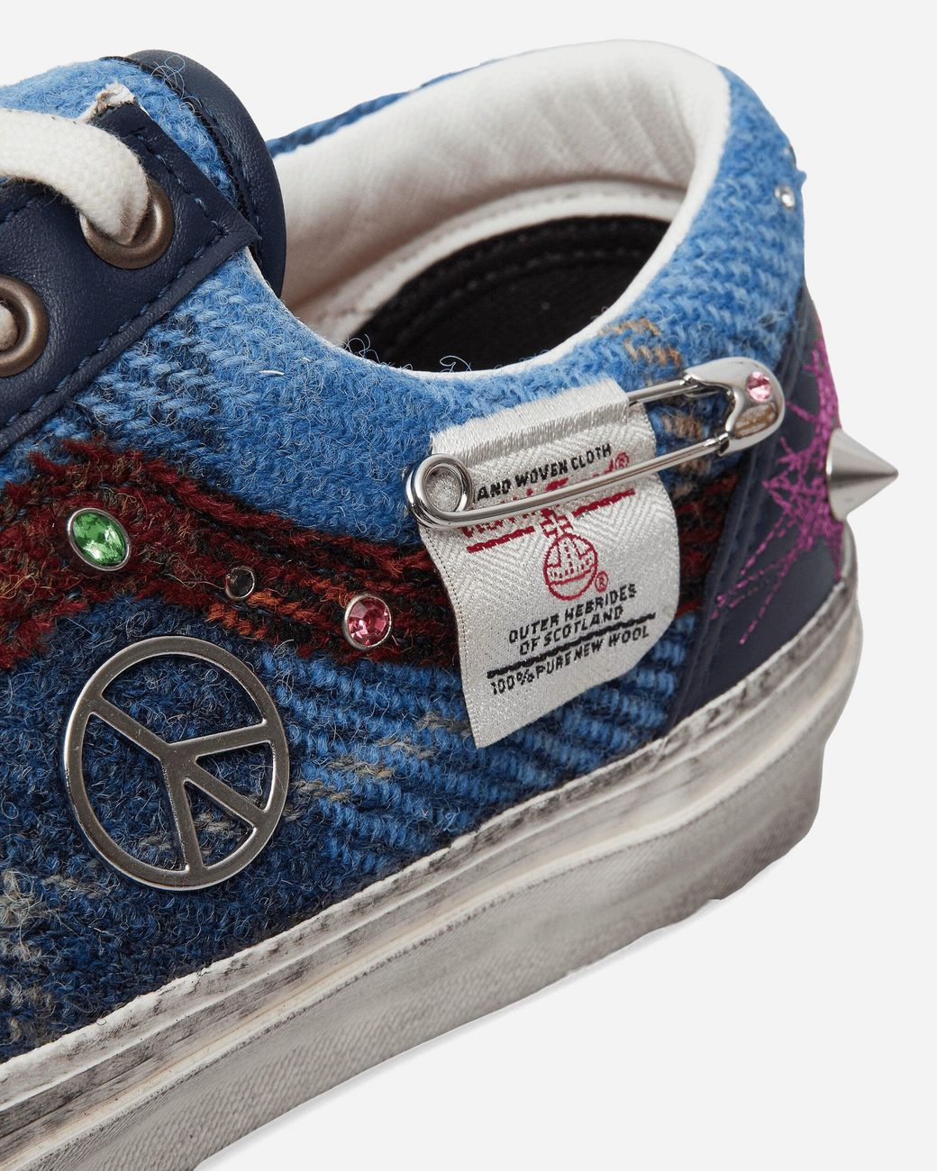 Vans Blue Premium Old Skool 36 Harris Tweed Sneakers for men