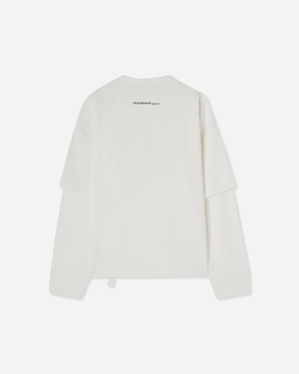 Oamc Peacemaker White Men S Leaf Double Layer Boxy T-shirt Snow for men