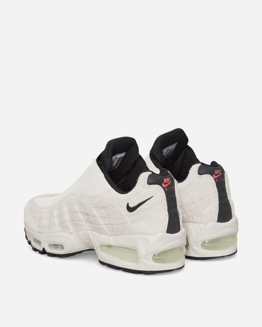 Nike White Air Max 95 Big Bubble Zip Sneakers Phantom / Light Crimson for men