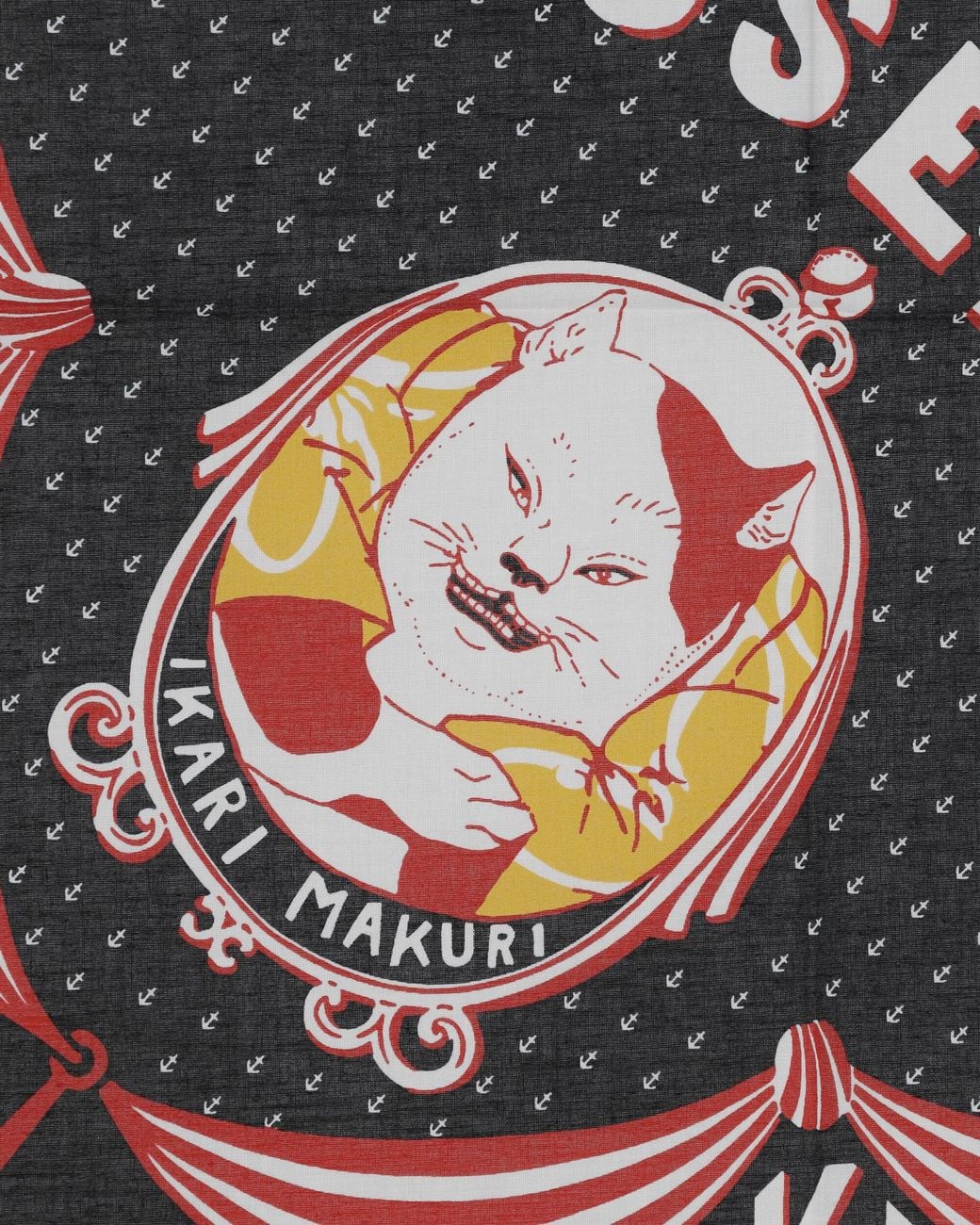 Kapital White Color Bandana (ikari Makuri) Black for men