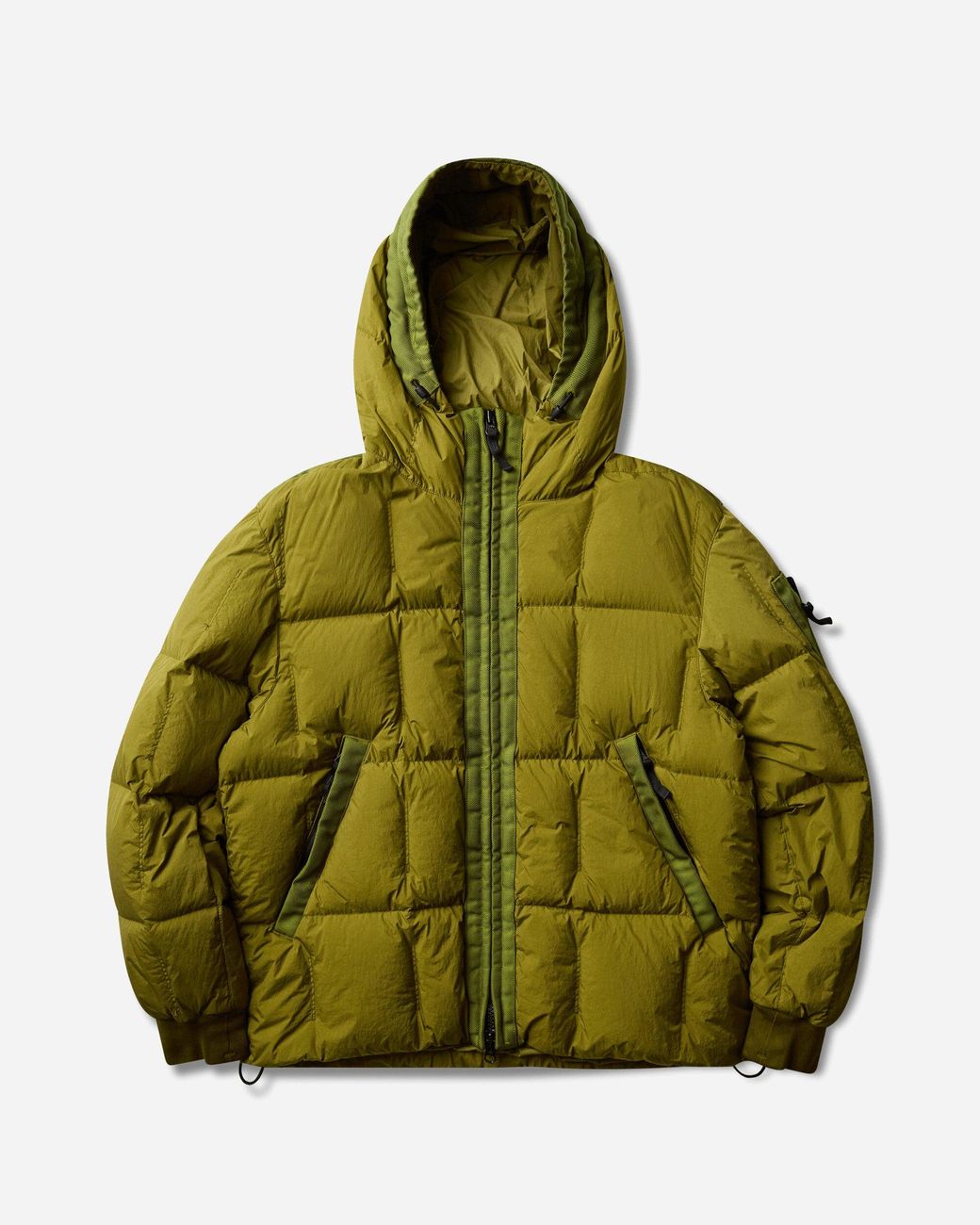 Stone Island Green Garment Dyed Crinkle Reps Ny Down Jacket Cactus for men