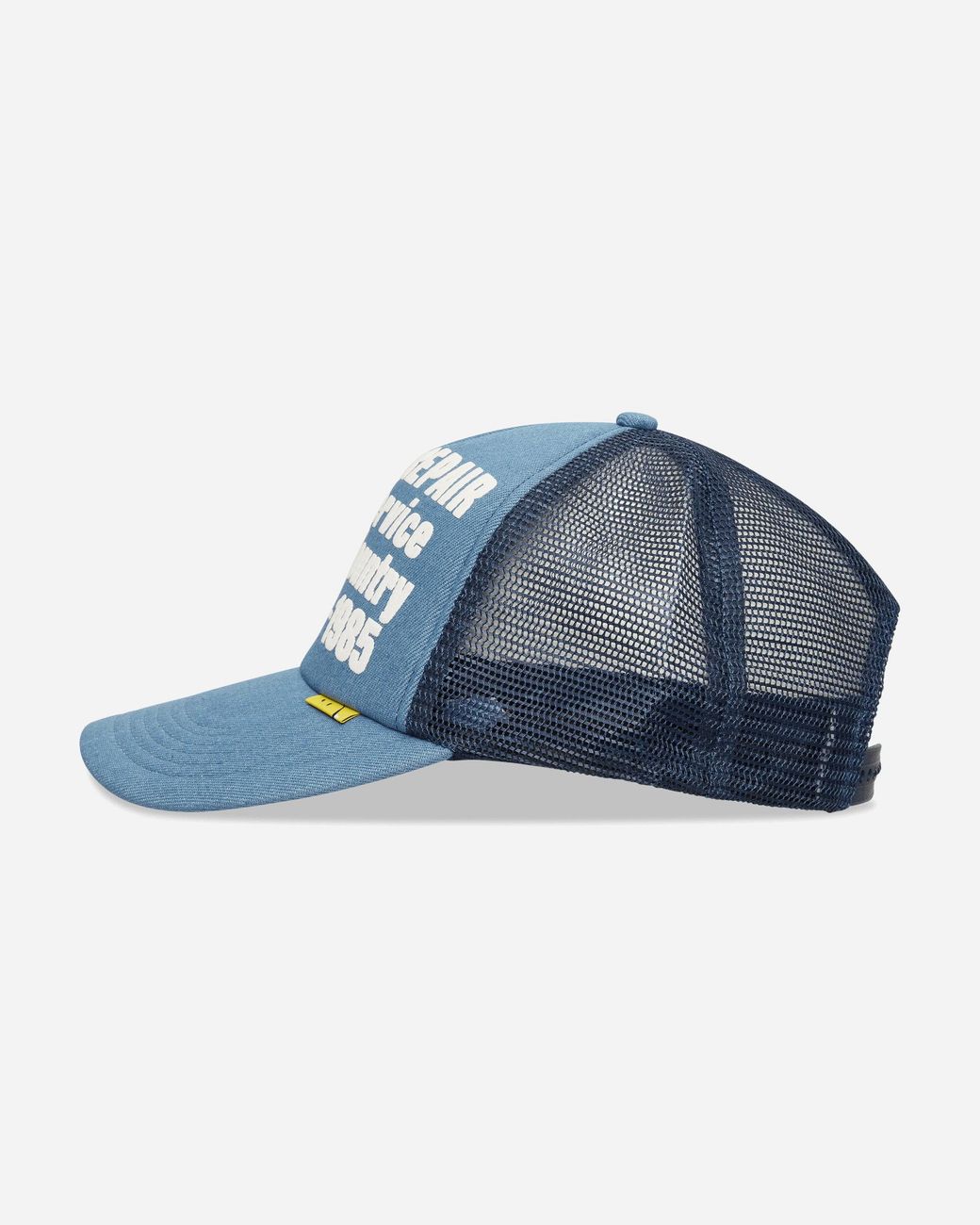 Kapital Blue Denim Repair Service Denim Track Cap for men