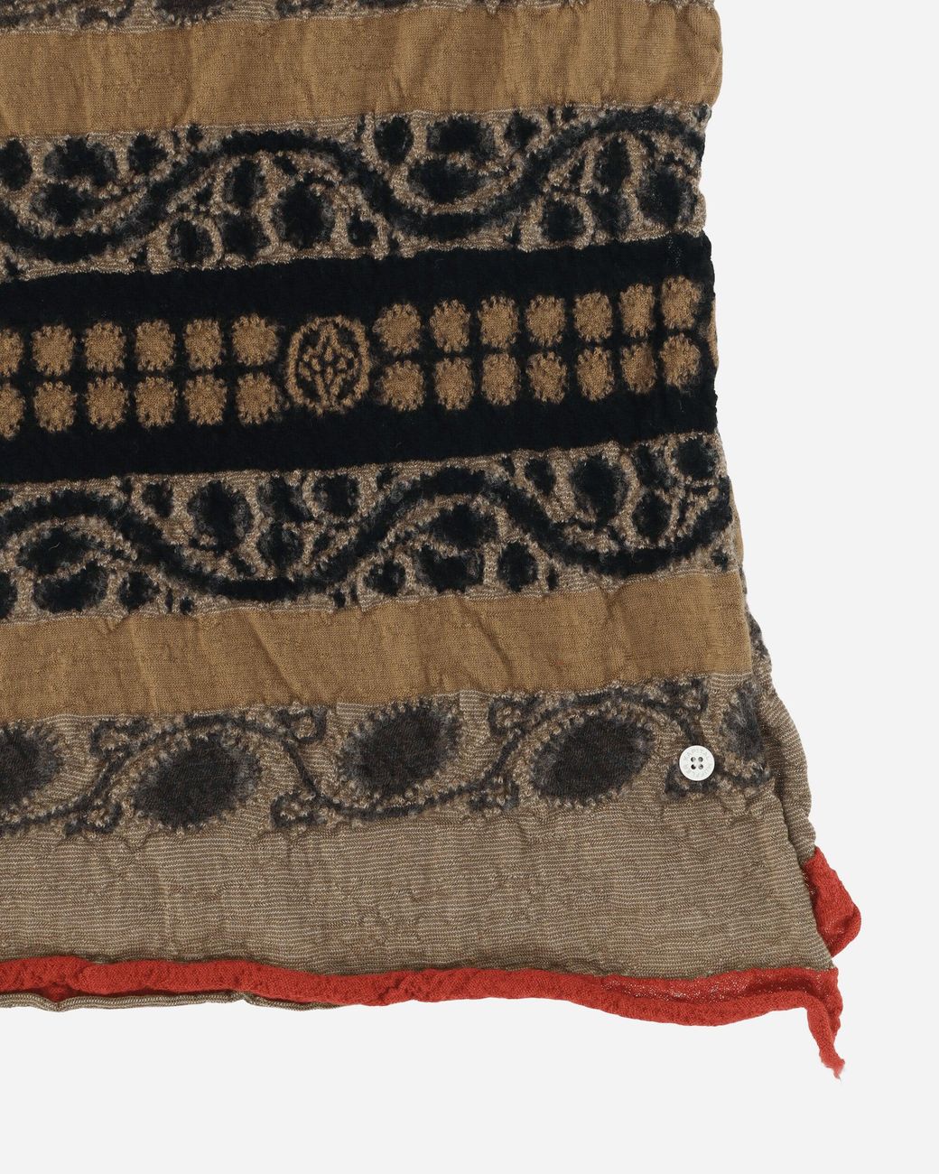 Kapital Natural Fulling Wool Scarf (Coptic Skull) for men