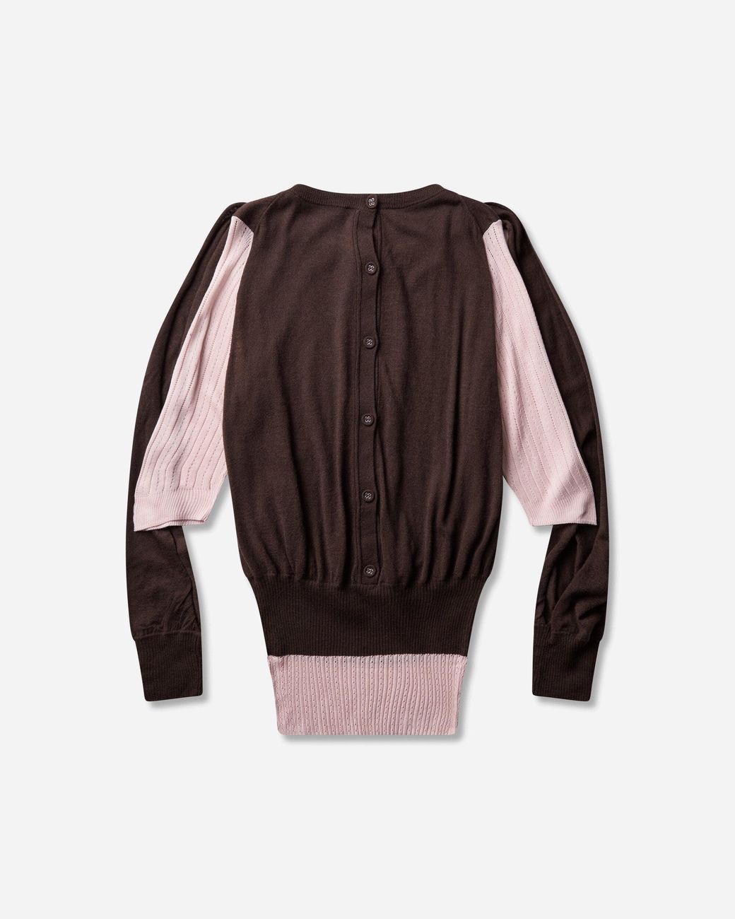 Kiko Kostadinov Brown S Corella Double Sleeve Jumper Mahogany