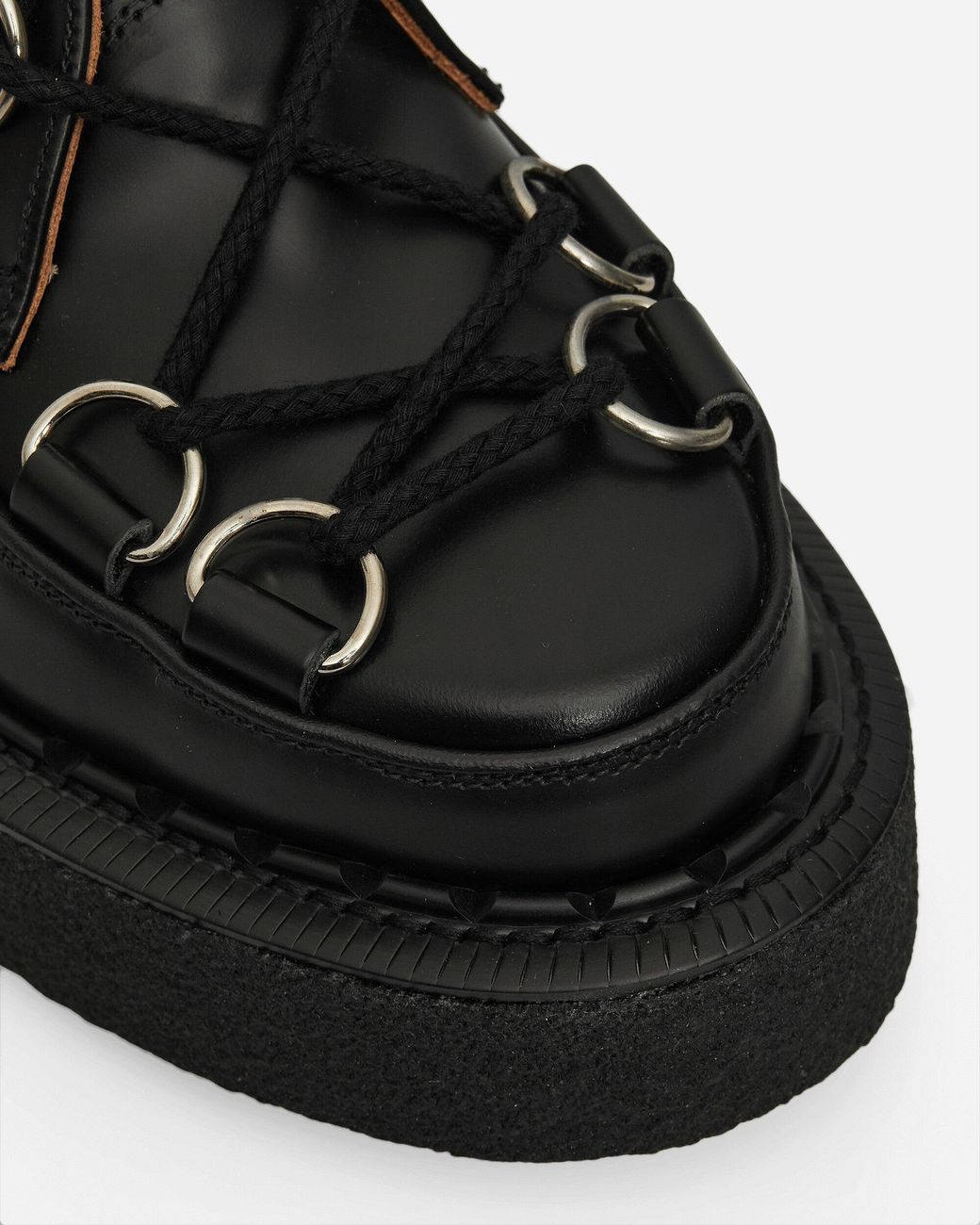 George Cox Black Tie-Down Skipton Creepers for men
