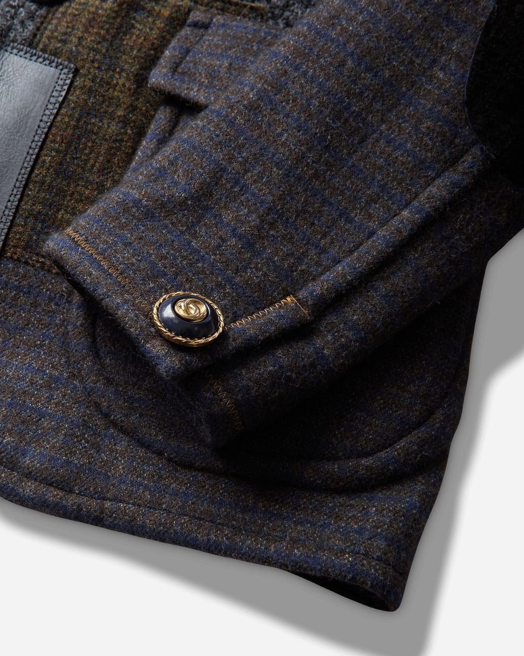 Junya Watanabe S Mixed Tweed Patchwork Hunting Jacket Sax in Black for ...