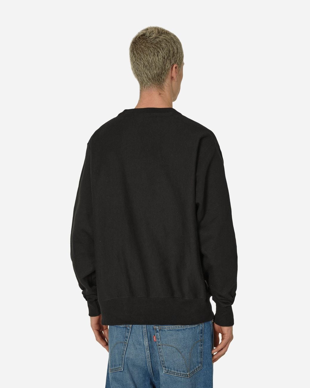 L.I.E.S. Records Black Varsity Crewneck Sweatshirt for men